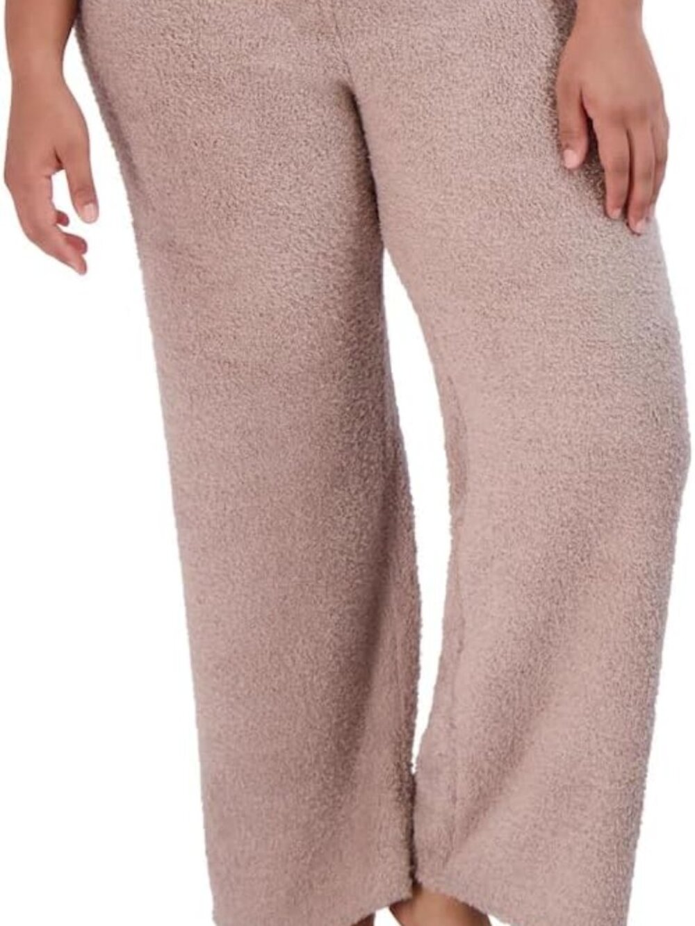 Steve Madden Women's Bark Fuzzy Wide Leg Chenille Cozy Pajama Sleep Pants